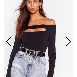 New with tags, off the shoulder top by Nasty Gal